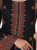 Oaks - Embroidered Khaddar Black Pret Suit For Women - 2 Piece