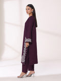 Oaks - Embroidered Khaddar Purple Pret Suit For Women - 2 Piece