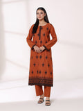 Oaks - Embroidered Khaddar Orange Pret Suit For Women - 2 Piece