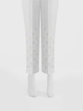 Oaks - Women White Cotton Silk Embroidered Trouser - 1 Piece