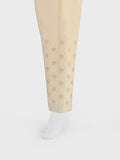 Oaks - Women Beige Cotton Silk Embroidered Trouser - 1 Piece