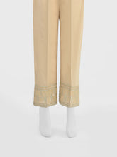 Oaks - Women Beige Cambric Embroidered Trouser - 1 Piece