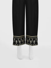 Oaks - Women Black Cambric Embroidered Trouser - 1 Piece