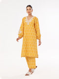 Oaks - Embroidered Pret Shirt Trouser Lawn Mustard - 2 Piece