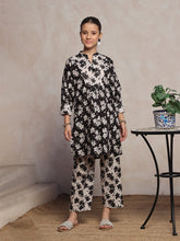 Oaks - Printed Pret Shirt Trouser Lawn Black & White - 2 Piece