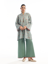 Oaks - Printed Pret Shirt Trouser Maisoori Lawn Green & Orange - 2 Piece