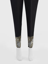 Oaks - Women Black Lawn Embroidered Trouser - 1 Piece