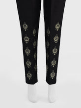 Oaks - Women Black Dyed Embroidered Trouser - 1 Piece