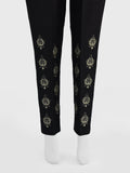 Oaks - Women Black Dyed Embroidered Trouser - 1 Piece