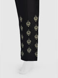 Oaks - Women Black Dyed Embroidered Trouser - 1 Piece