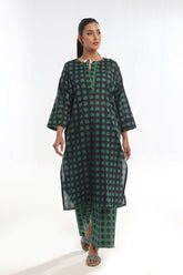 Oaks - Printed Unstitched Swiss Lawn Green - OL2PT-6192-A - 2 Piece - Unstitch