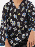 Oaks - Printed Unstitched Swiss Lawn Black - OL2PT-6290-A - 2 Piece - Unstitch