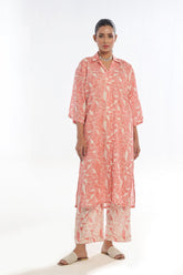 Oaks - Printed Unstitched Swiss Lawn Peach - OL2PT-6298-A - 2 Piece - Unstitch