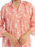 Oaks - Printed Pret & Unstitched Shirt Trouser Swiss Lawn Peach - 2 Piece