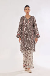 Oaks - Printed Unstitched Swiss Lawn Grey - OL2PT-6298-B - 2 Piece - Unstitch