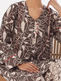Oaks - Printed Pret & Unstitched Shirt Trouser Swiss Lawn Grey - 2 Piece
