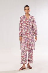 Oaks - Printed Unstitched Swiss Lawn Purple - OL2PT-6306-A - 2 Piece - Unstitch