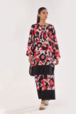 Oaks - Printed Unstitched Swiss Lawn Black & Red - OL2PT-6309-A - 2 Piece - Unstitch