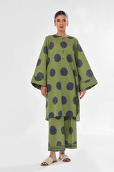 Oaks - Printed Unstitched Swiss Lawn Green - OL2PT-6313-A - 2 Piece - Unstitch