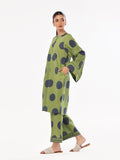 Oaks - Printed Unstitched Swiss Lawn Green - OL2PT-6313-A - 2 Piece - Unstitch
