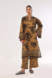 Oaks - Printed Unstitched Swiss Lawn Mustard - OL2PT-6314-A - 2 Piece - Unstitch
