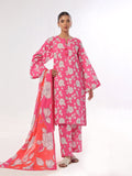 Oaks - Printed Pret & Unstitched Suit Swiss Lawn Pink - 3 Piece