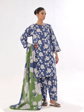 Oaks - Printed Pret & Unstitched Suit Swiss Lawn Blue - 3 Piece