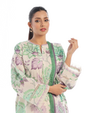 Oaks - Printed Pret & Unstitched Suit Masoori Lawn Green - 3 Piece