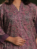 Oaks - Printed Unstitched Cambric Magenta - 3 Piece