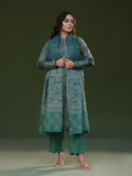 Oaks - Printed Unstitched Cambric Green - 3 Piece
