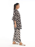 Oaks - Printed Unstitched Swiss Lawn Black - OL2PT-6163-A - 2 Piece - Unstitch