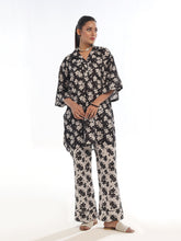 Oaks - Printed Pret & unstitched Shirt Trouser Swiss Lawn Black - 2 Piece