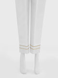 Oaks - Women White Silk Blend Trouser - 1 Piece
