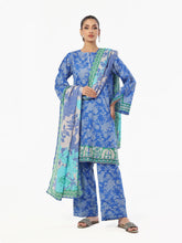 Oaks - Embroidered Pret & Unstitched Suit Lawn Blue - 3 Piece