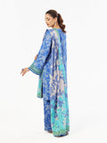 Oaks - Embroidered Unstitched Lawn Blue - 3 Piece