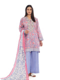 Oaks - Embroidered Pret & Unstitched Suit Masoori Lawn Grey - 3 Piece