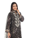 Oaks - Embroidered Pret Shirt Dupatta Masoori Lawn Black - 2 Piece