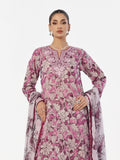 Oaks - Embroidered Unstitched Masoori Lawn Magenta - 3 Piece