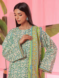 Oaks - Printed Pret & Unstitched Suit Lawn Green - 3 Piece