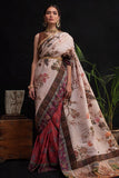 Shamaeel - MUGHAL SARI - Raw Silk & Satin Silk/Raw Silk