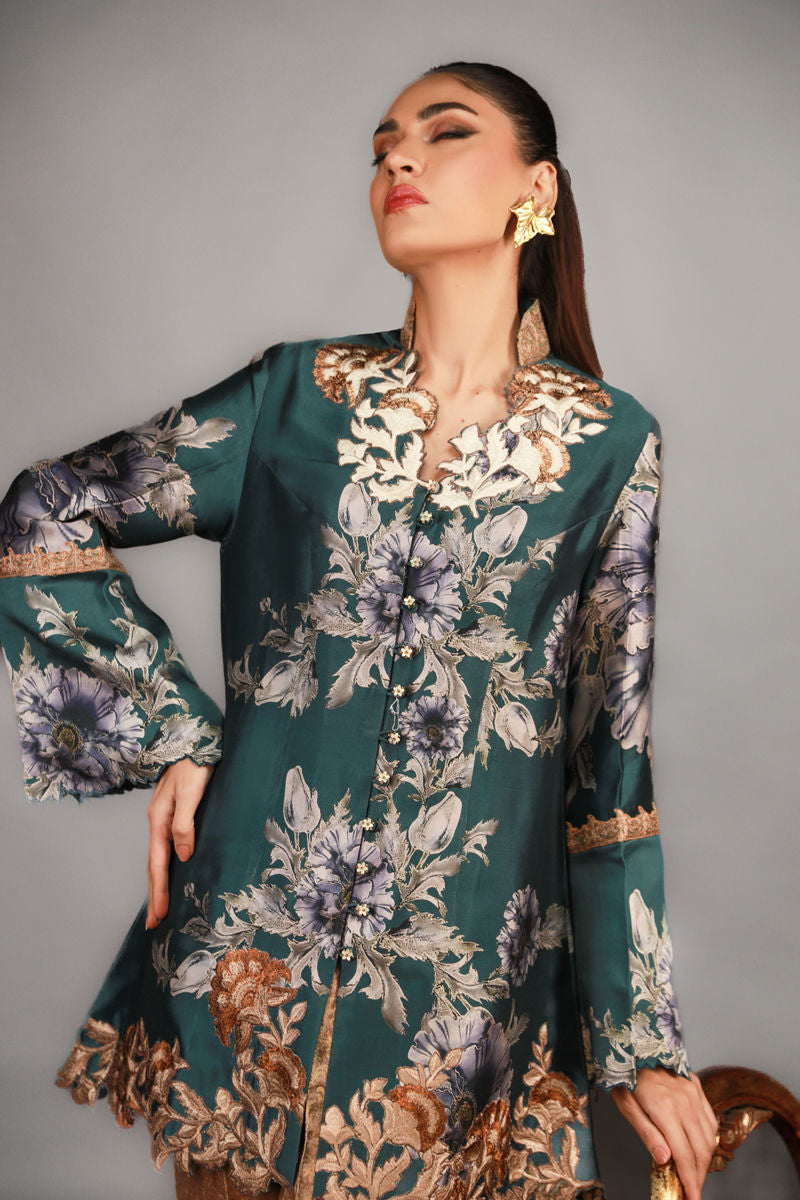 Shamaeel - TRE-01 - Sheesha Silk and Jamawar - 2 Piece