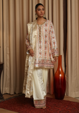 Huma Adnan - Samaa - White - Raw Silk - 3 Piece