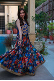 Huma Adnan - Urooj - Blue - Silk - 2 Piece