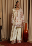Huma Adnan - Samaa - White - Raw Silk - 3 Piece