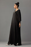 Deepak Perwani - Drs1138 - Pure Raw Silk - Black - 1 Piece