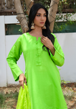 Huma Adnan - Zareem - Apple Green - Raw Silk - 3 Piece