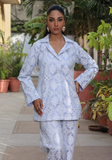 Huma Adnan - Reyah - Chikankari - Ice Blue - 2 Piece