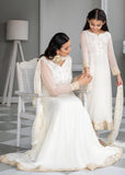 Laleen Sufiya Pishwas White 3 Piece