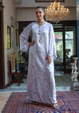 Huma Adnan - Nazia - Kaftan - Steel Grey - Silk - 2 Piece
