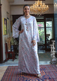 Huma Adnan - Nazia - Kaftan - Steel Grey - Silk - 2 Piece